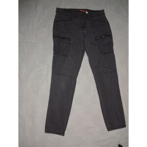 Union Bay Grey Cargo Relaxed Fit Jeans Size 5 | 6 Pockets Tomboy Style